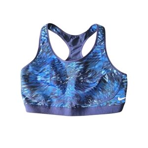 Nike Women's Patterned Blue Sports Bra